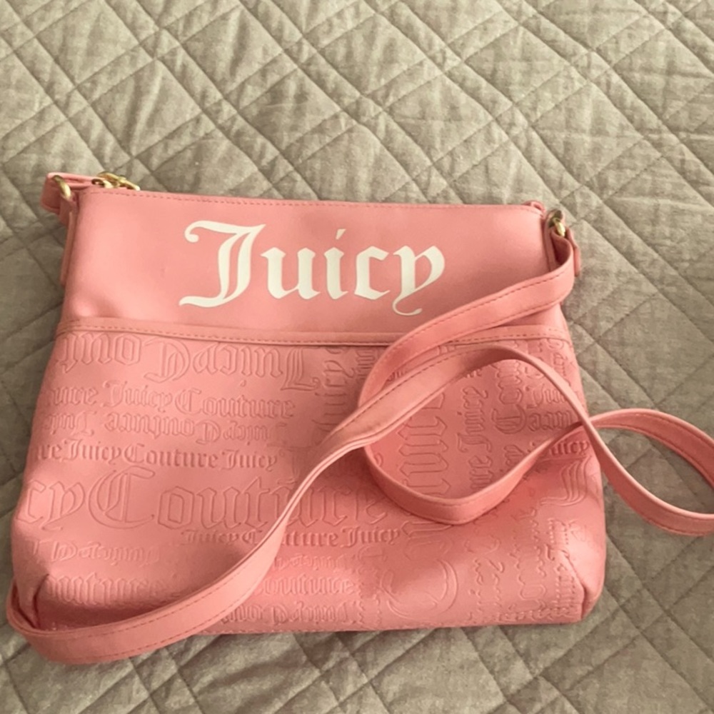 Juicy Couture Pink Crossbody Embossed Bag.